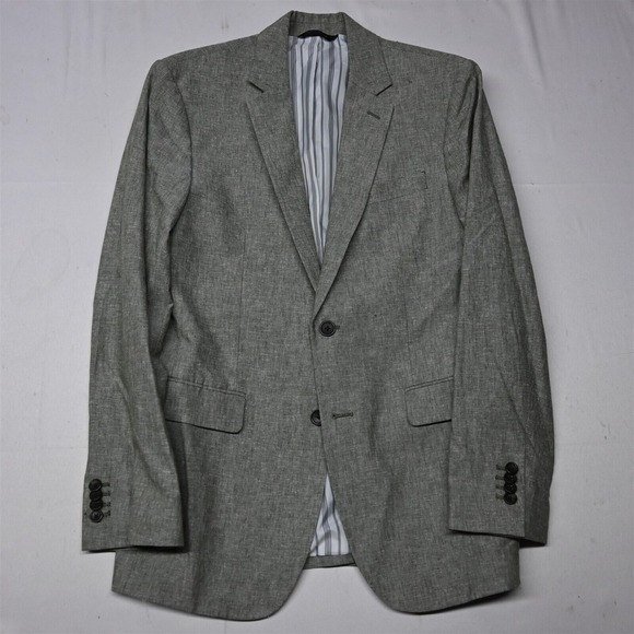 Banana Republic 38R Green Linen 261537 Standard Blazer Suit Jacket Sport‎ Coat